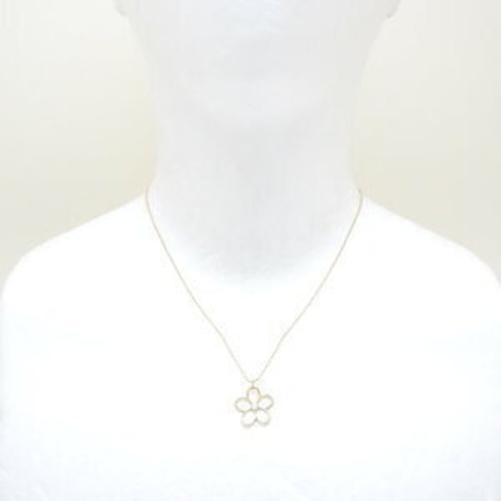TIFFANY Garden Flower Necklace Diamond Yellow Gold